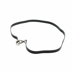ショルダーストラップ 斜め掛け バッグストラップ ロゴ レザー 黒 ブラック GY18 /MQ OH