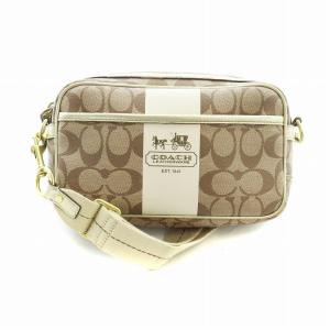 ショルダーバッグ 斜め掛け PVC レザー シグネチャー ロゴ 茶 ブラウン 11355 GY18 /MQ