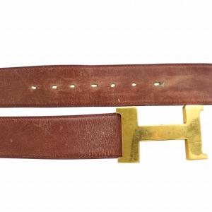 HERMES ベルト レザー ブラウン