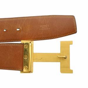 HERMES ベルト レザー ブラウン