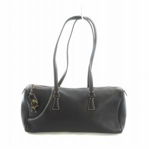 ハンドバッグ ボストン レザー ガンチーニ ロゴ 黒 ブラック GY18 /MQ