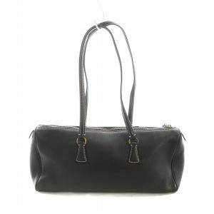 Salvatore Ferragamo ハンドバッグ ボストン レザー ガンチーニ ロゴ 黒 ブラック GY18 /MQ