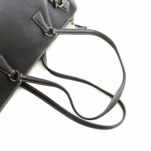 Salvatore Ferragamo ハンドバッグ ボストン レザー ガンチーニ ロゴ 黒 ブラック GY18 /MQ