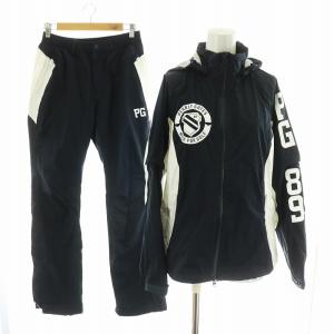 セットアップ レインウェア ジャケット パンツ ナイロン ロゴ 0 S 白 ホワイト 紺 ネイビー /MW