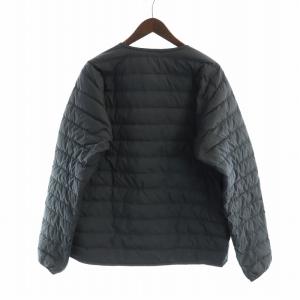 mont-bell スペリオダウン ラウンドネック ジャケット ダウン 長袖 ジップアップ ロゴ L グレー 1101666