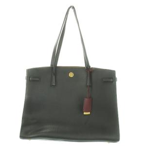 トートバッグ 2way ショルダーバッグ レザー ロゴ チャーム付き 黒 ブラック /AO7 GY11