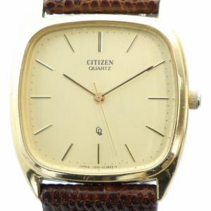 腕時計 ウォッチ クォーツ スクエア レザーベルト ゴールド色 1220-213855-Y GY18 /MQ