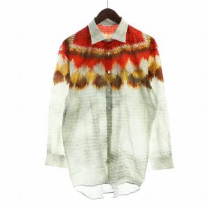 ステンカラーシャツ 長袖 総柄 ロゴ 41 マルチカラー GY18 /MQ