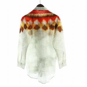 ETRO ステンカラーシャツ 長袖 総柄 ロゴ 41 マルチカラー GY18 /MQ