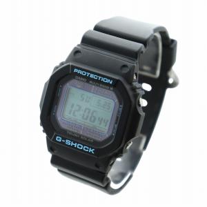CASIO G-SHOCK 腕時計 ウォッチ ソーラー スクエア デジタル ロゴ カレンダー付き 黒 ブラック GW-M5610BA