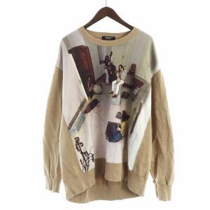 スウェット プリント 裏毛 3 ベージュ UC2D9801-3