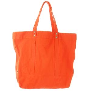 POLO RALPH LAUREN トートバッグ キャンバス 刺繍 ビッグポニー 大きめサイズ オレンジ /AO8 GY11