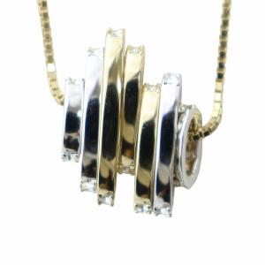 SWAROVSKI ネックレス ラインストーン オーバル リング 刻印ロゴ ゴールド色 GY18 /MQ