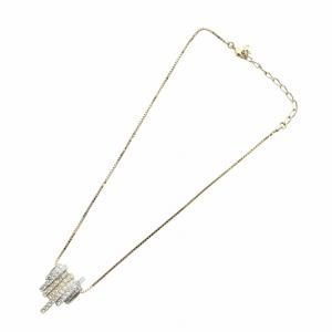 SWAROVSKI ネックレス ラインストーン オーバル リング 刻印ロゴ ゴールド色 GY18 /MQ