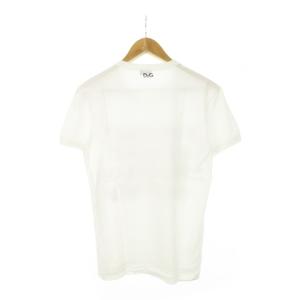 D&G Tシャツ 半袖 丸首 ロゴ テキスト 白 ホワイト /AH7 GY18