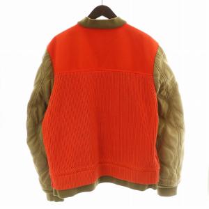 DIESEL K-OHIO ニット切替 ジャケット フライトジャケット ブルゾン XL オレンジ 茶 ブラウン A02855
