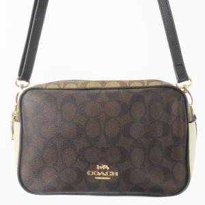 ショルダーバッグ PVC レザー 革 配色 ロゴ シグネチャー 茶 ブラウン C1767 /CK4 GY18