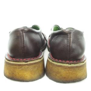 CAMPER レースアップシューズ ローファー モカシンテイスト レザー 花柄刺繍 大きいサイズ 40 25.5cm