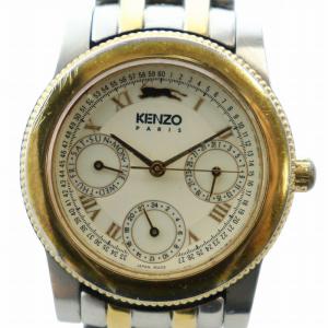 腕時計 ウォッチ クォーツ クロノグラフ ローマン ゴールド色 シルバー色 KN-2509 GY18 /MQ