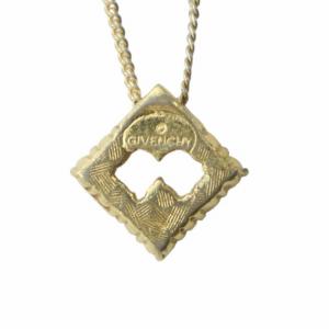 GIVENCHY ネックレス アクセサリー ペンダント ラインストーン ロゴ刻印 ゴールド色 GY18 /MQ