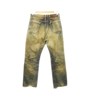 LEE The REAL McCOY'S デニムパンツ ジーンズ ストレート ダメージ加工 ヴィンテージ加工 青