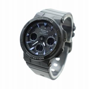 CASIO ベビージー BABY-G 腕時計 ウォッチ ソーラー カレンダー付き 黒文字盤 ロゴ アナデジ 黒 ブラック