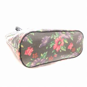 FEILER トートバッグ ハンド ロゴ 花柄 黒 ブラック マルチカラー /UD GY11