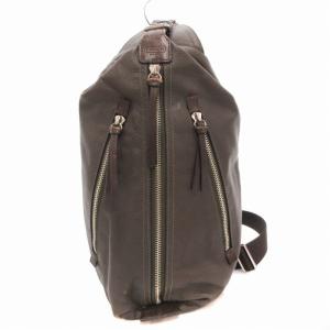 70360 ボディバッグ スリング ショルダー レザー 茶 ブラウン /UD GY13