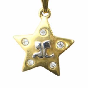 ネックレス アクセサリー ペンダント 星 スター ラインストーン ロゴ ゴールド色 GY13 /MQ