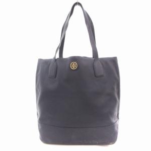 トートバッグ レザー ロゴ 紺 ネイビー /UD GY13