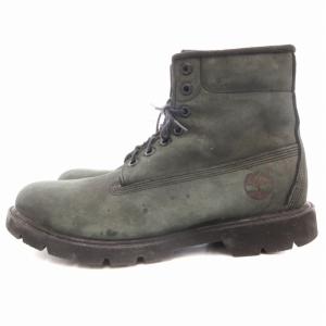 Timberland 10042 ワークブーツ ハイカット スエード 8.5 26.5cm ダークグリーン /UD GY13