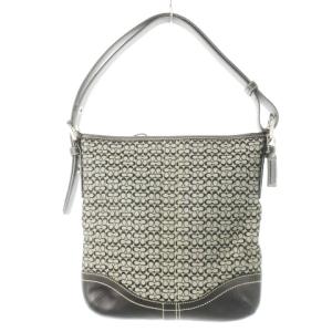 ショルダーバッグ キャンバス レザー 革 シグネチャー 黒 ブラック F10944 /CK7 GY18