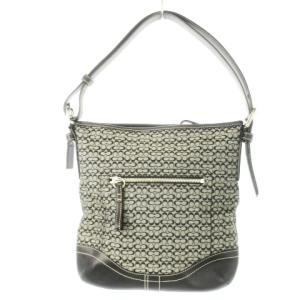 COACH ショルダーバッグ キャンバス レザー 革 シグネチャー 黒 ブラック F10944 /CK7 GY18