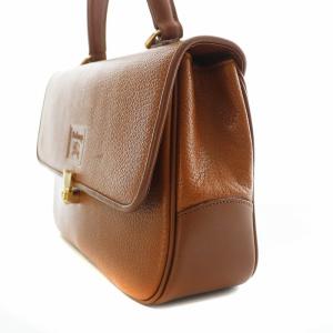 burberrys ハンドバッグ 型押し 裏地ノバチェック ブラウン