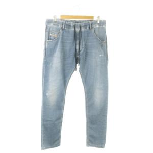 KROOLEY Denim sweat pants イージーパンツ スウェットデニム テーパード ダメージ加工