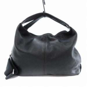 FURLA 2WAY ハンドバッグ ショルダーバッグ レザー ロゴ 黒 ブラック /FT