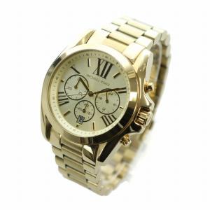 MICHAEL KORS 腕時計 ウォッチ クォーツ ロゴ クロノグラフ カレンダー付き ローマン ゴールド色 MK-5605 GY18