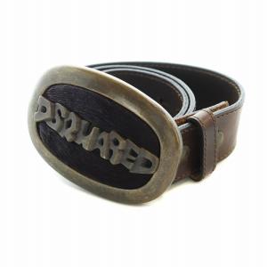 ベルト アクセサリー レザー ロゴ バックル S 茶 ブラウン GY18 /MQ