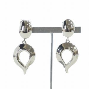 イヤリング アクセサリー クリップ式 両耳用 ロゴ シルバー色 GY11 /MQ