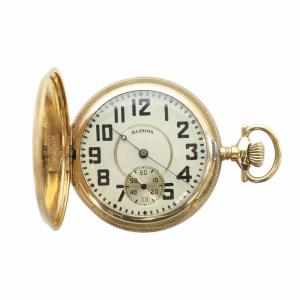 ILLINOIS 懐中時計 自動巻き 白文字盤 スモセコ ゴールド色