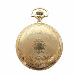 ILLINOIS 懐中時計 自動巻き 白文字盤 スモセコ ゴールド色