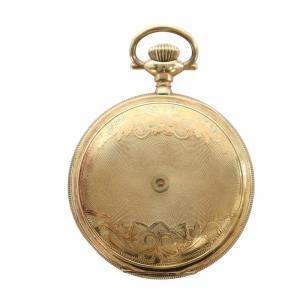 ILLINOIS 懐中時計 自動巻き 白文字盤 スモセコ ゴールド色