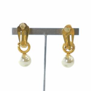 MOSCHINO イヤリング アクセサリー 両耳用 クリップ式 フェイクパール リング ゴールド色 GY11 /MQ