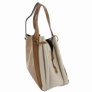 COACH トートバッグ 手提げ 肩掛け レザー 白 ホワイト ベージュ /FF GY17