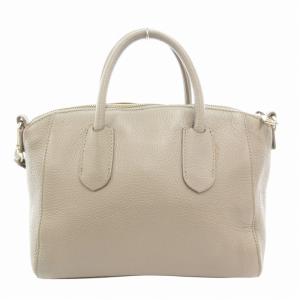 FURLA テッサ ミニ 2WAY ショルダー バッグ ハンド 斜め掛け ロゴ レザー グレー /GV