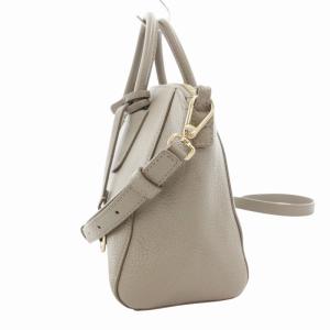 FURLA テッサ ミニ 2WAY ショルダー バッグ ハンド 斜め掛け ロゴ レザー グレー /GV