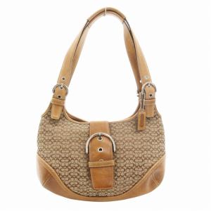 COACH ミニシグネチャー ハンドバッグ COACH - コーチ ハンドバッグ ミニシグネチャー グレー ブラック