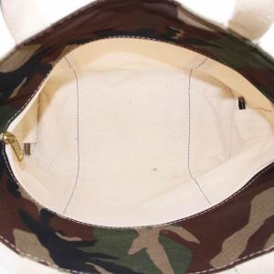 L.L.BEAN トートバッグ ハンド キャンバス 迷彩柄 カモフラ イニシャル 刺繍 アイボリー カーキ /XZ GY18