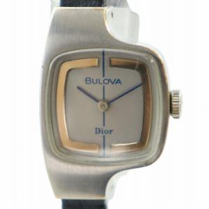 BULOVA 腕時計 手巻き スクエア レザーベルト