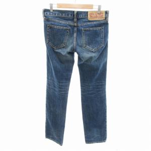 A BATHING APE BAPE デニムパンツ ジーンズ ストレート USED加工 紙パッチ TALL インディゴブルー /HO